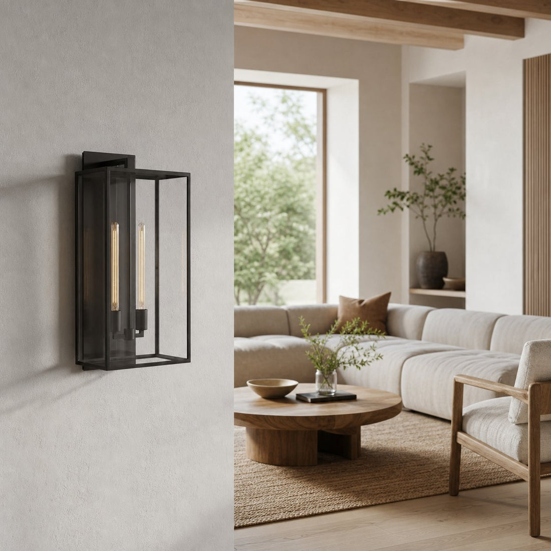 Classic Beckman Vintage Wall Sconce - Steel & Glass Linear Design