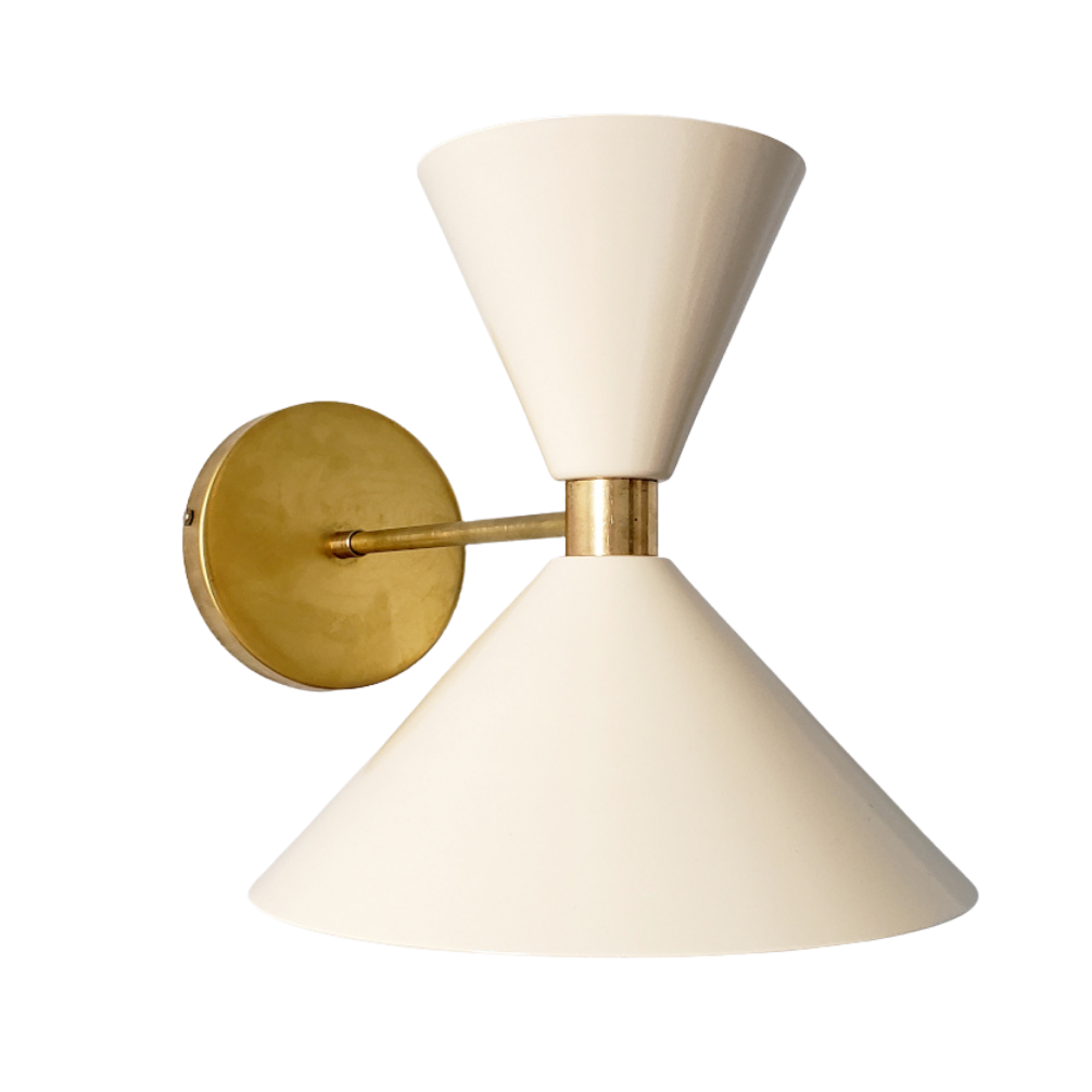 Brass Cone Wall Sconce - Hourglass Lighting for Home Spaces