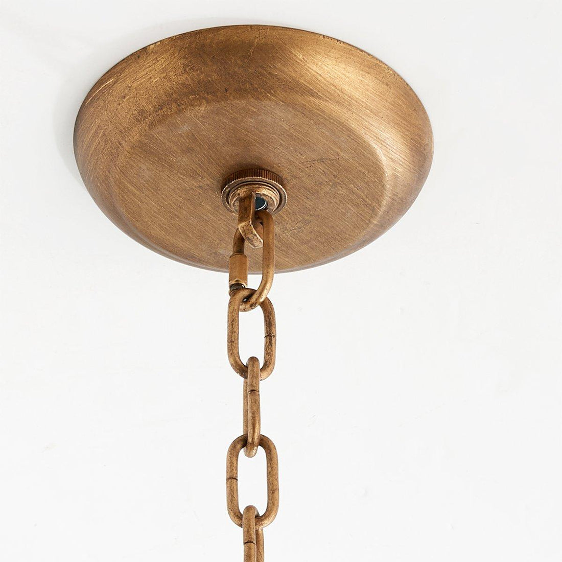 Antique Brass Carousel Chandelier with White Linen Drum Shade for Dining Room