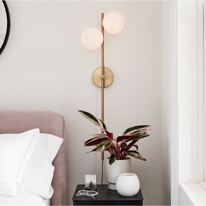 Brina Glass 2-Light Sconce - Minimalist Glass Wall Light for Home