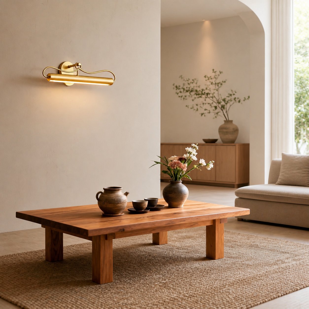 Aurix Picture Light Sconce with Curved Arm Design - Elegant Wall Lighting for Art and Living Spaces