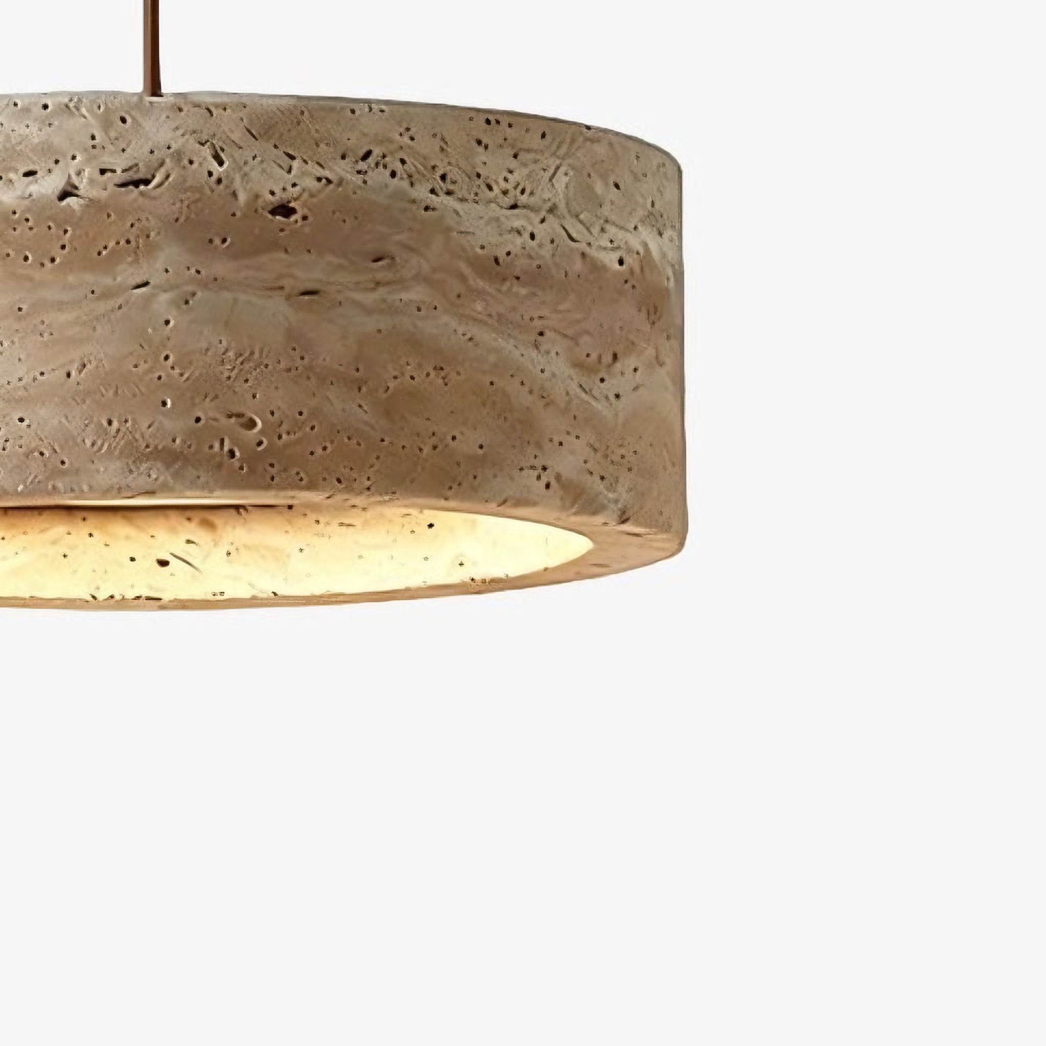 Kairis Travertine Natural Stone Pendant Light - Vintage Style Lighting for Dining and Living Spaces