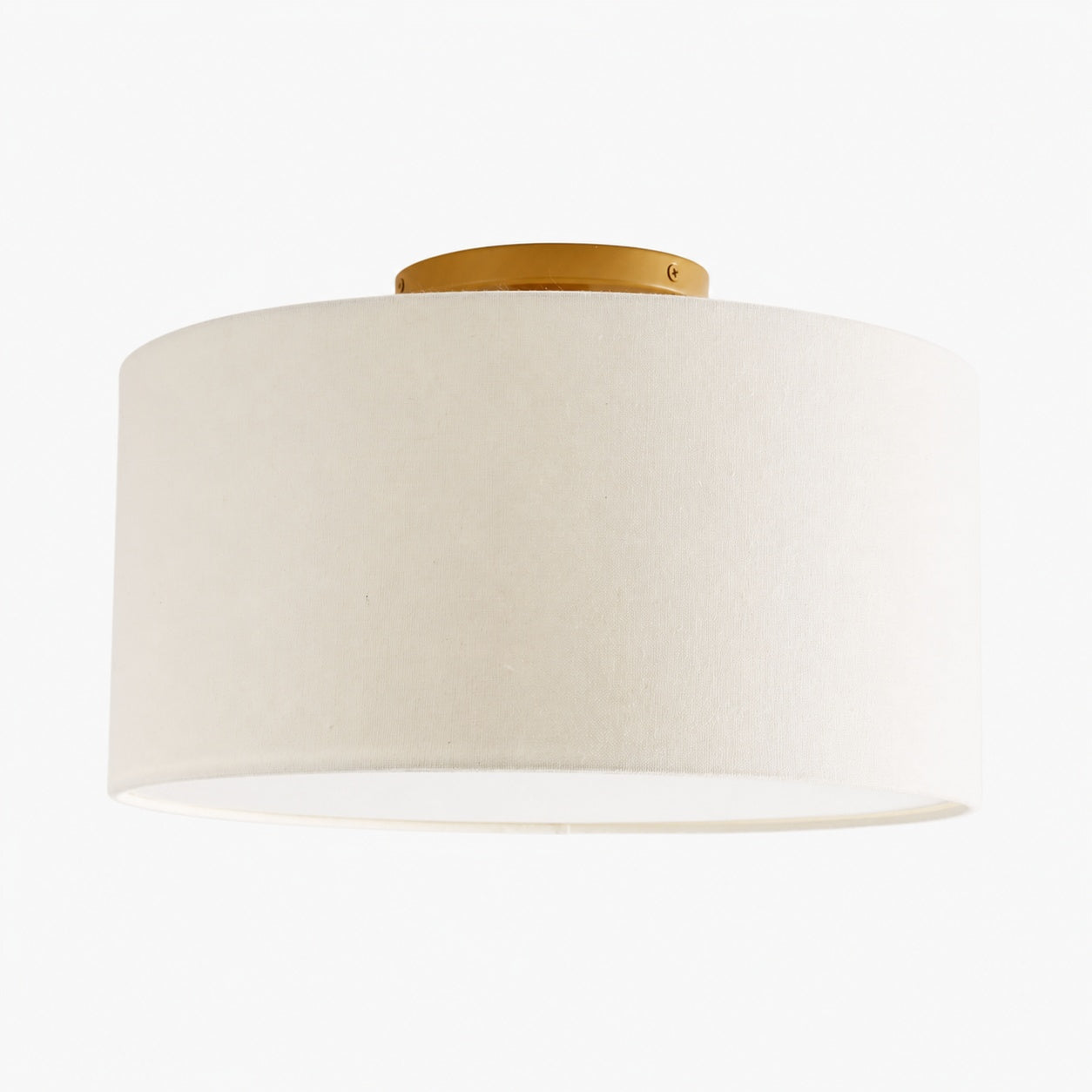 Jelvane Drum Flush Mount with Fabric Shade