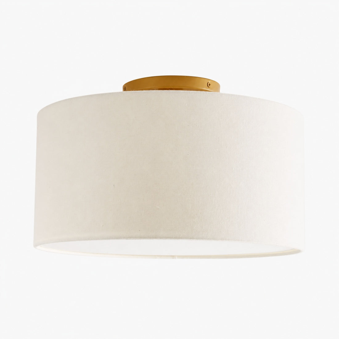 Jelvane Drum Flush Mount with Fabric Shade