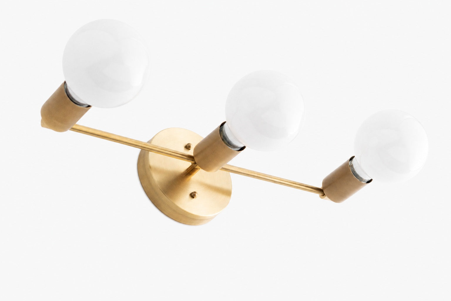 Glorica Glass Mid Century Modern Vanity Light - 3 Light Wall Fixture