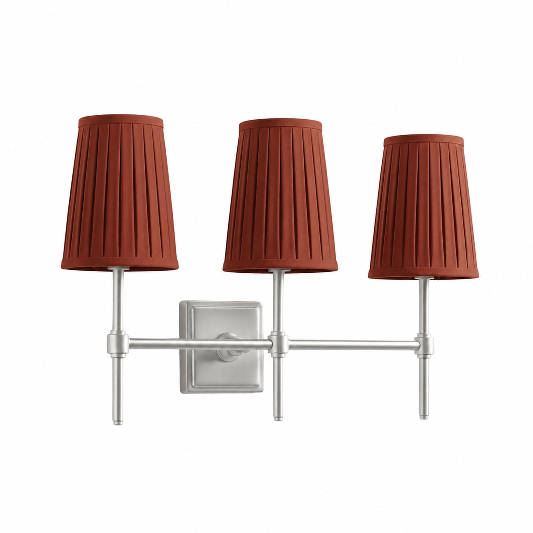 Derlina White Linen Shades Wall Lamp – Retro Metal Multi-Head Lighting Fixture