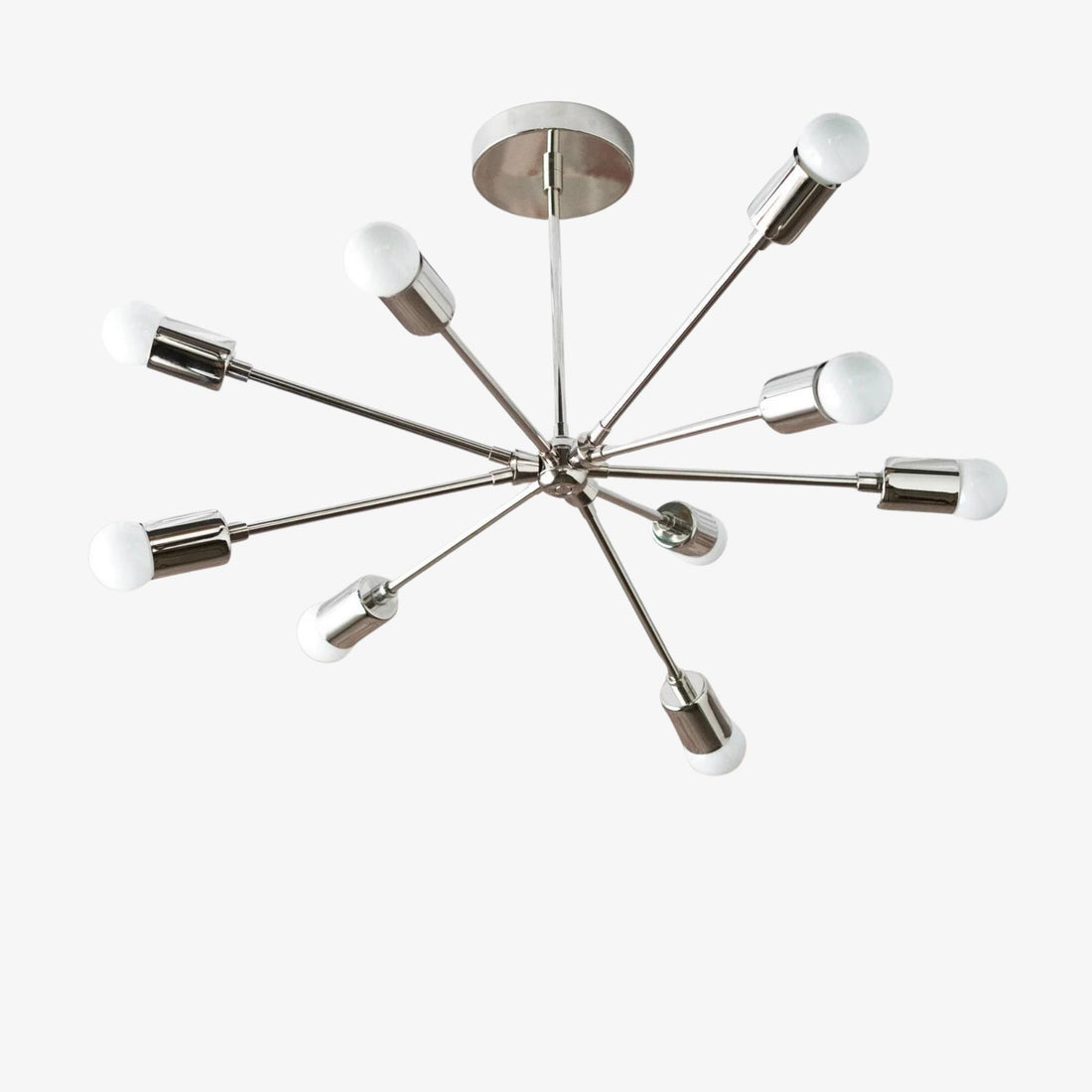 Mobilux Line Mid Century Sputnik Chandelier - Modern Brass Ceiling Light