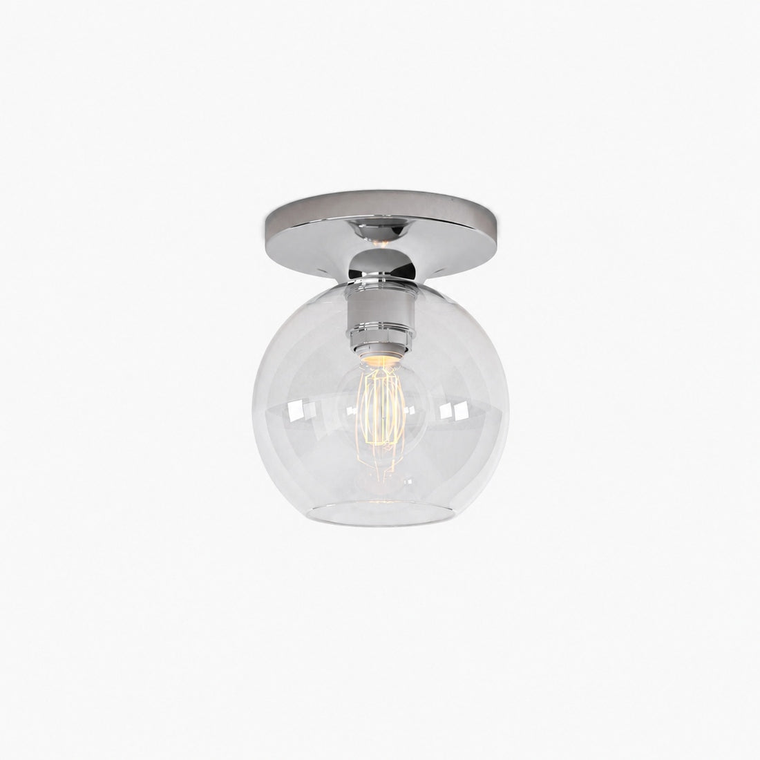 Selvion Modern Globe Pendant Light - Damp-Rated Bathroom Lighting - Luxe Glass Shade