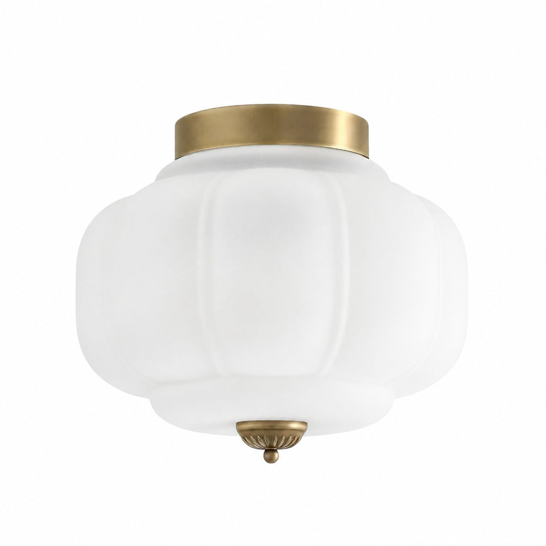 Vintage Eloise Milk Glass Flush Mount Ceiling Light - Vintage Charm Soft Glow