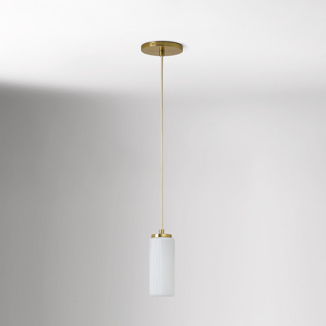 Rivora Fluted Glass Pendant Light – Modern Ribbed Shade