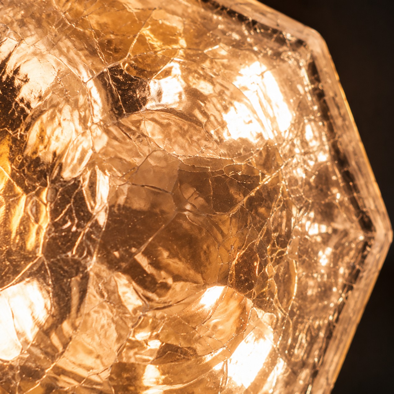 Japanese Vintage Crackle Glass Pendant Light