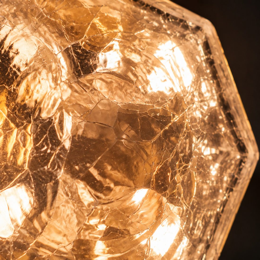 Japanese Vintage Crackle Glass Pendant Light