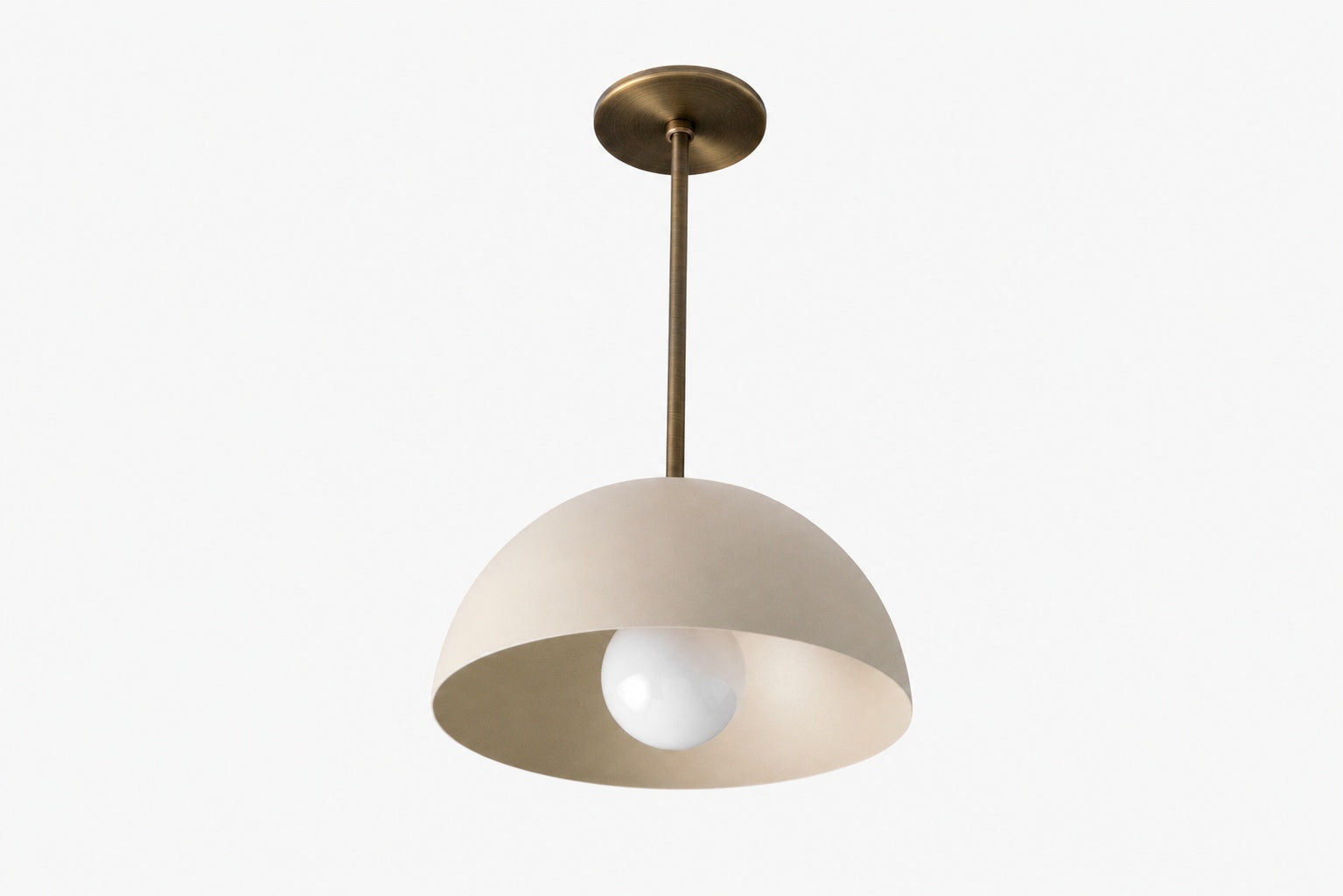 Metio Dome Neutral Dome Pendant - Modern Metal Accent Lighting