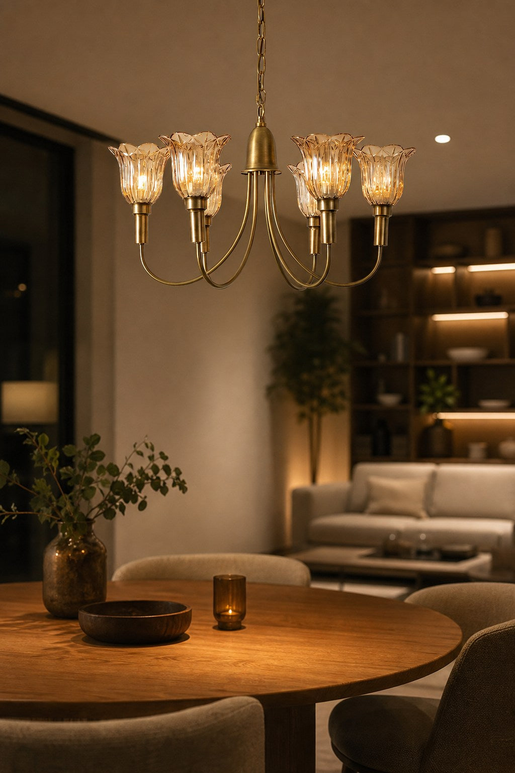 Columbia Brass Chandelier