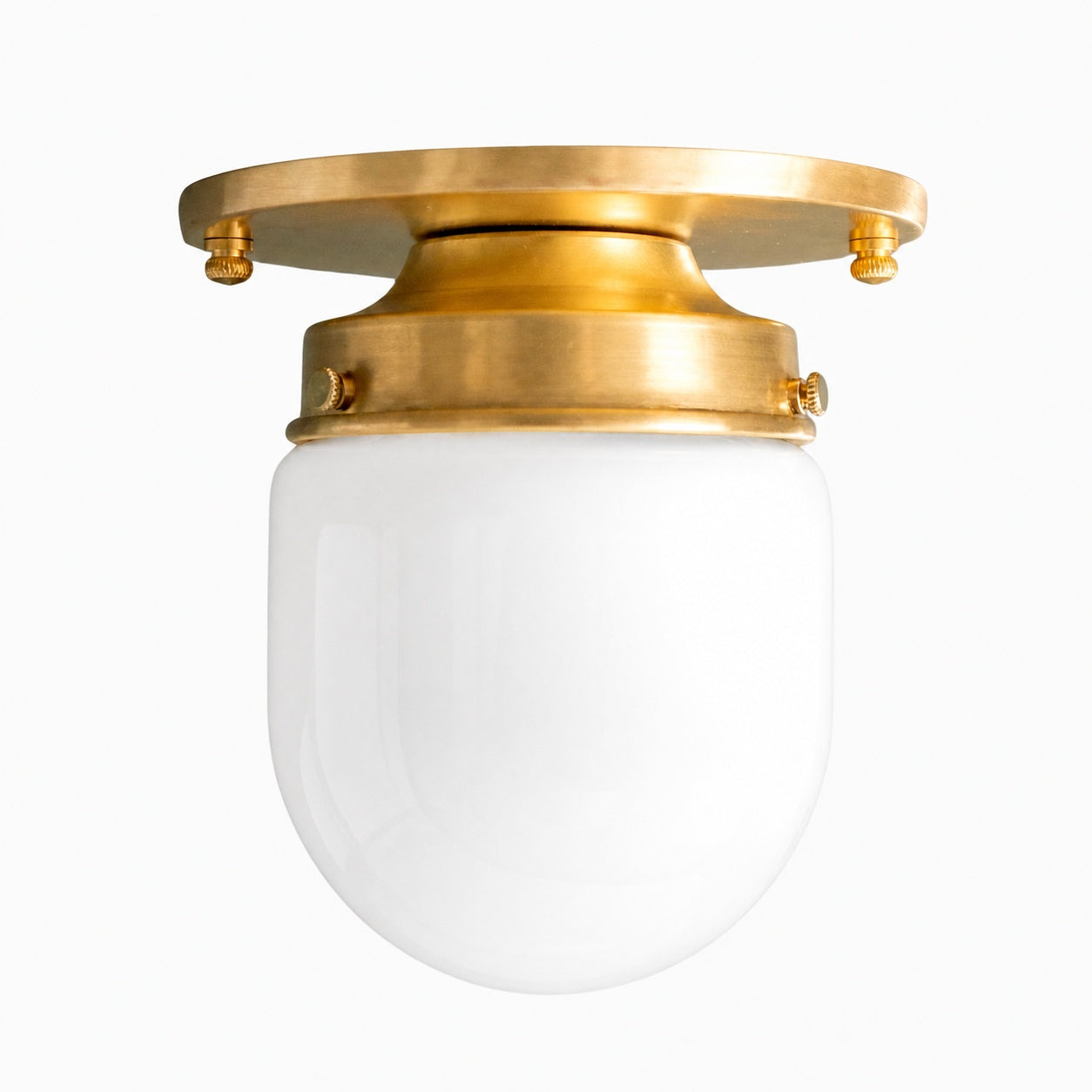 Opalume Glass Flush Mount Ceiling and Wall Light - Art Deco Small Globe Fixture