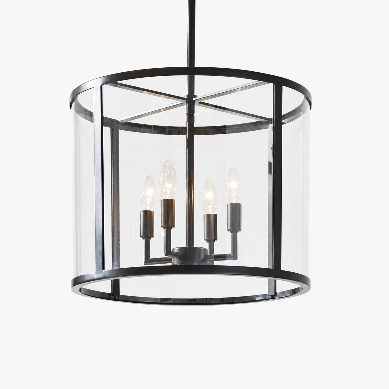 Ferrix Modern Outdoor Lantern Iron Pendant Lamp - Industial Glass Lighting Design
