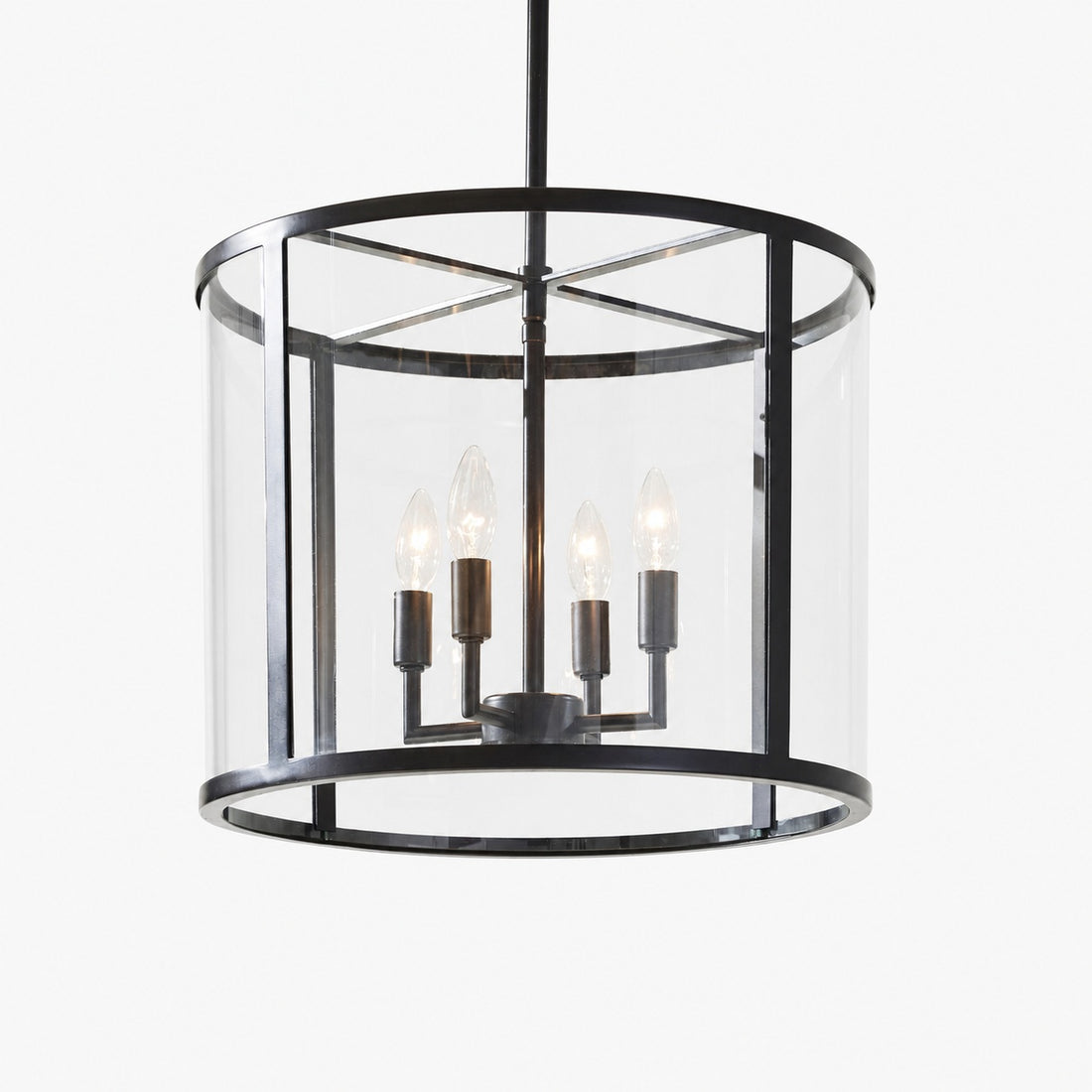 Ferrix Modern Outdoor Lantern Iron Pendant Lamp - Industial Glass Lighting Design
