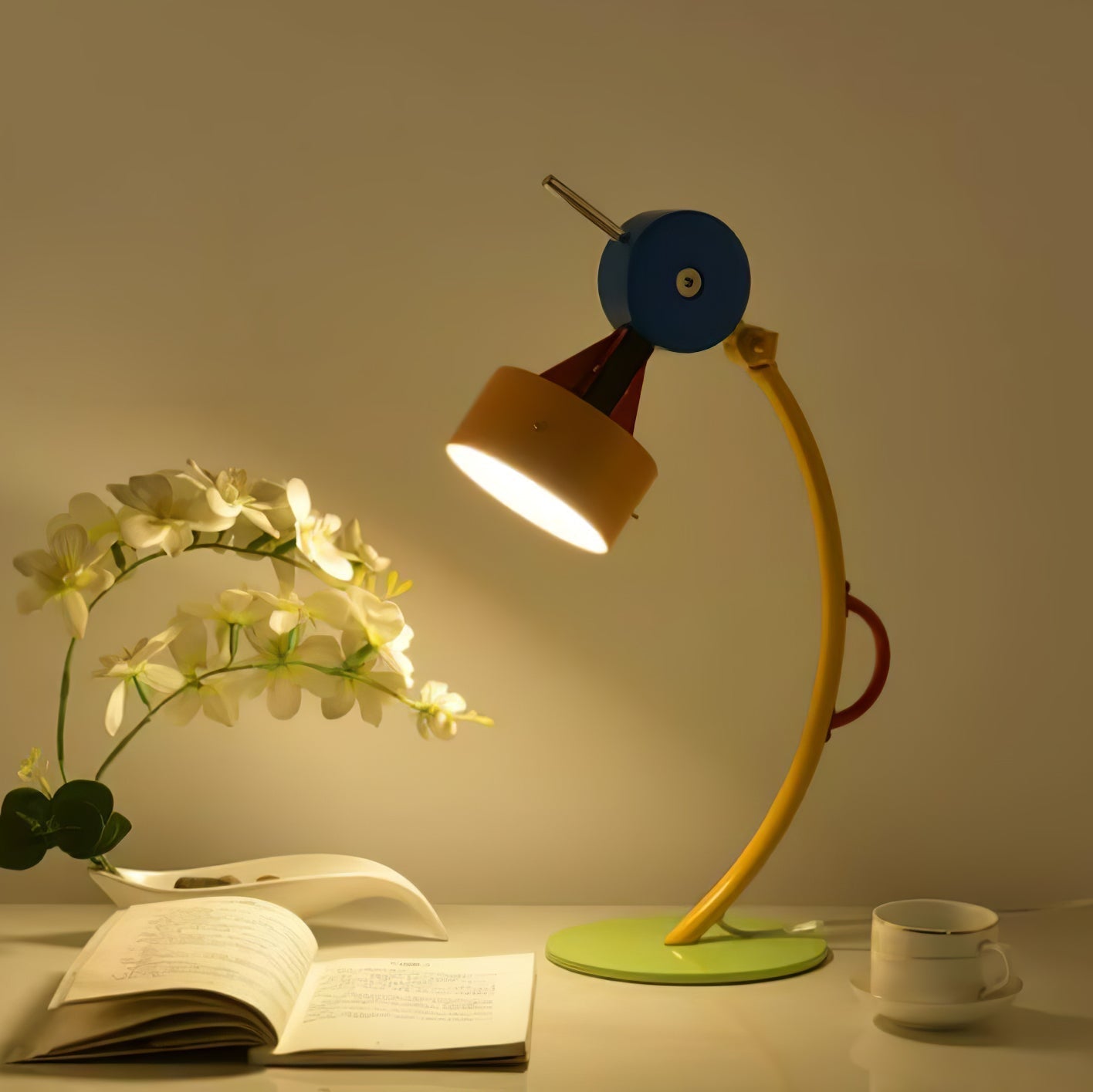 Colorful Curved Table Lamp