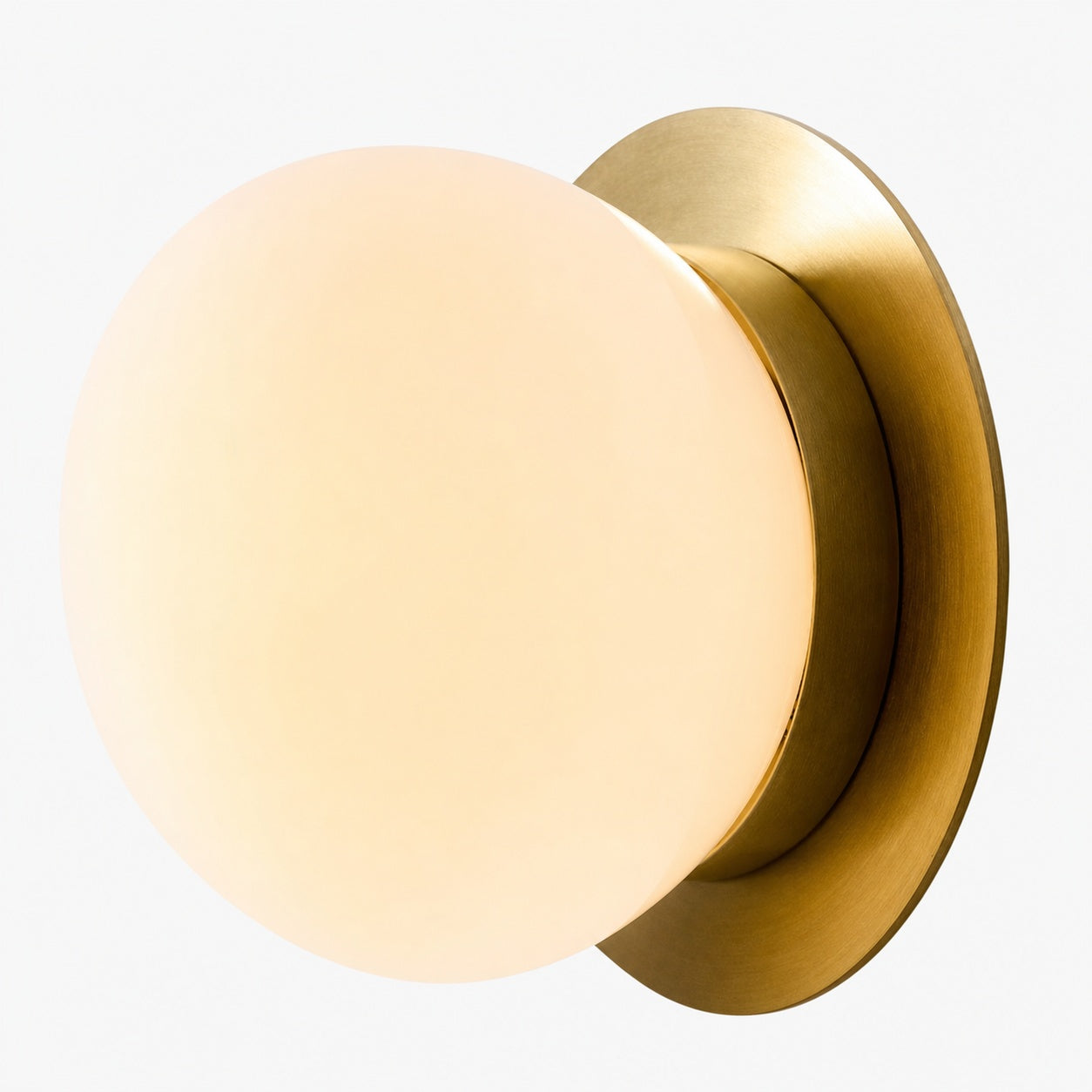 Rivolence Wall Sconce – Antique Brass Milk Glass Light
