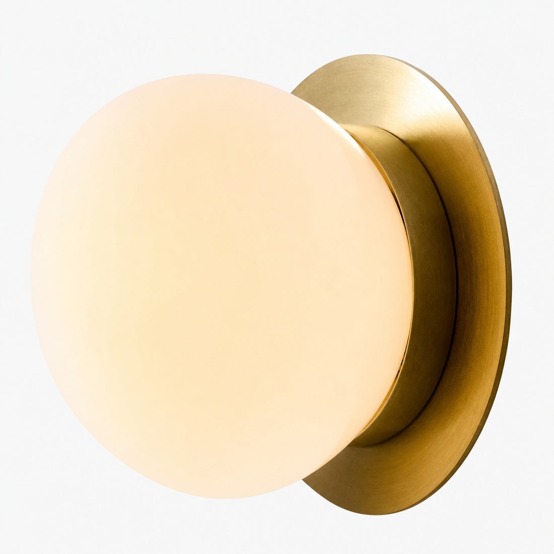Rivolence Wall Sconce – Antique Brass Milk Glass Light