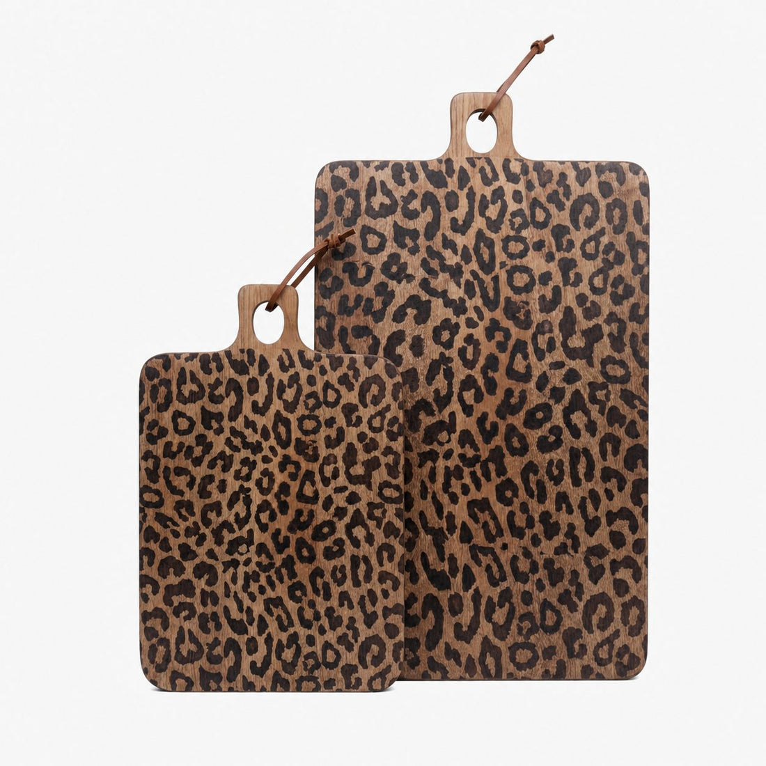 Lepwood Premium Leopard Print Sapele Wood Chopping Serving Board for Table Styling and Entertaining