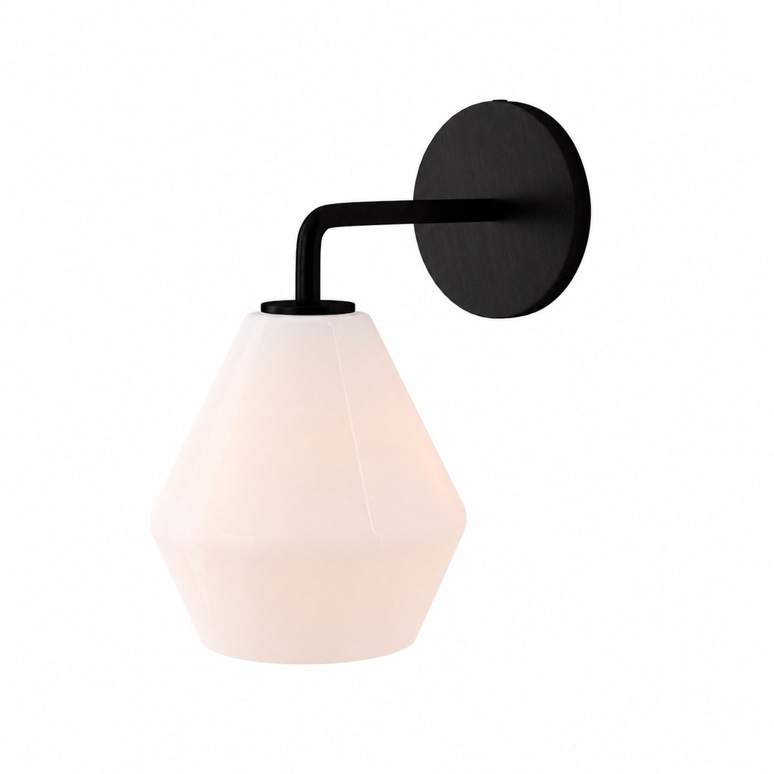 Merin Sculptural Milk Glass Geometric Wall Lamp