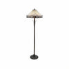 TF Fargo Geometric Art Deco Tiffany Floor Lamp for Living Room Corner Lighting