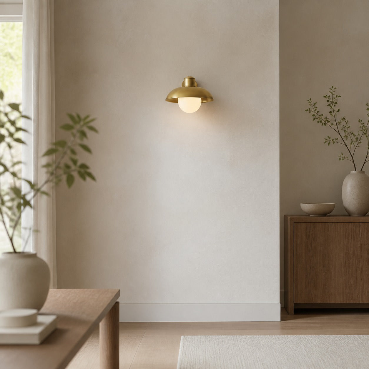 Cordax Industrial Modern Wall Lamp – Soft Opal Glass Glow for Hallway or Bedroom
