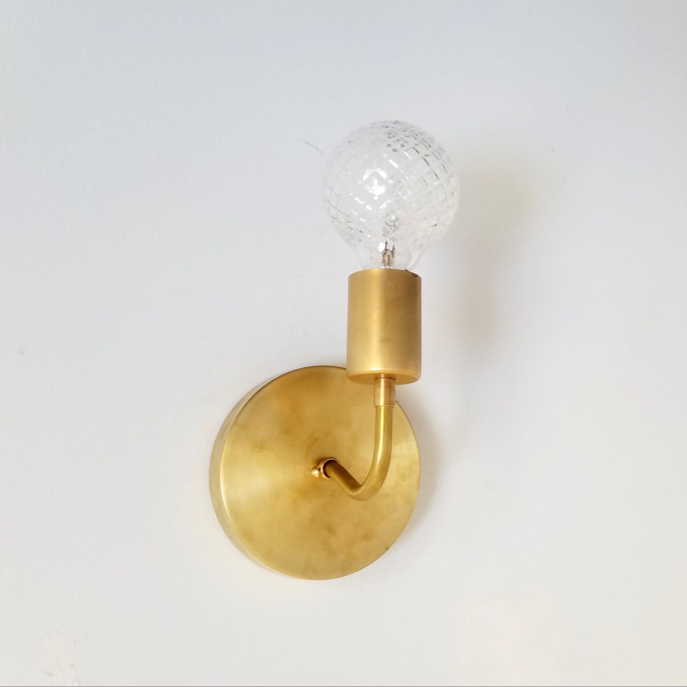 Boho Brass Wall Sconce - Colorful Accent for Bedroom & Hallway Spaces