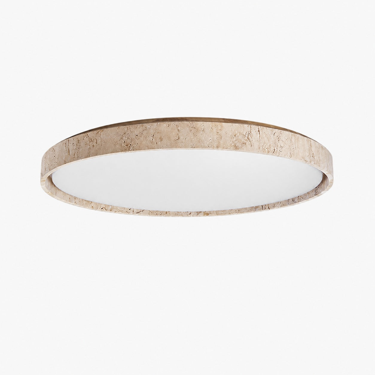 Ultra-thin Round Travertine Ceiling Lamp