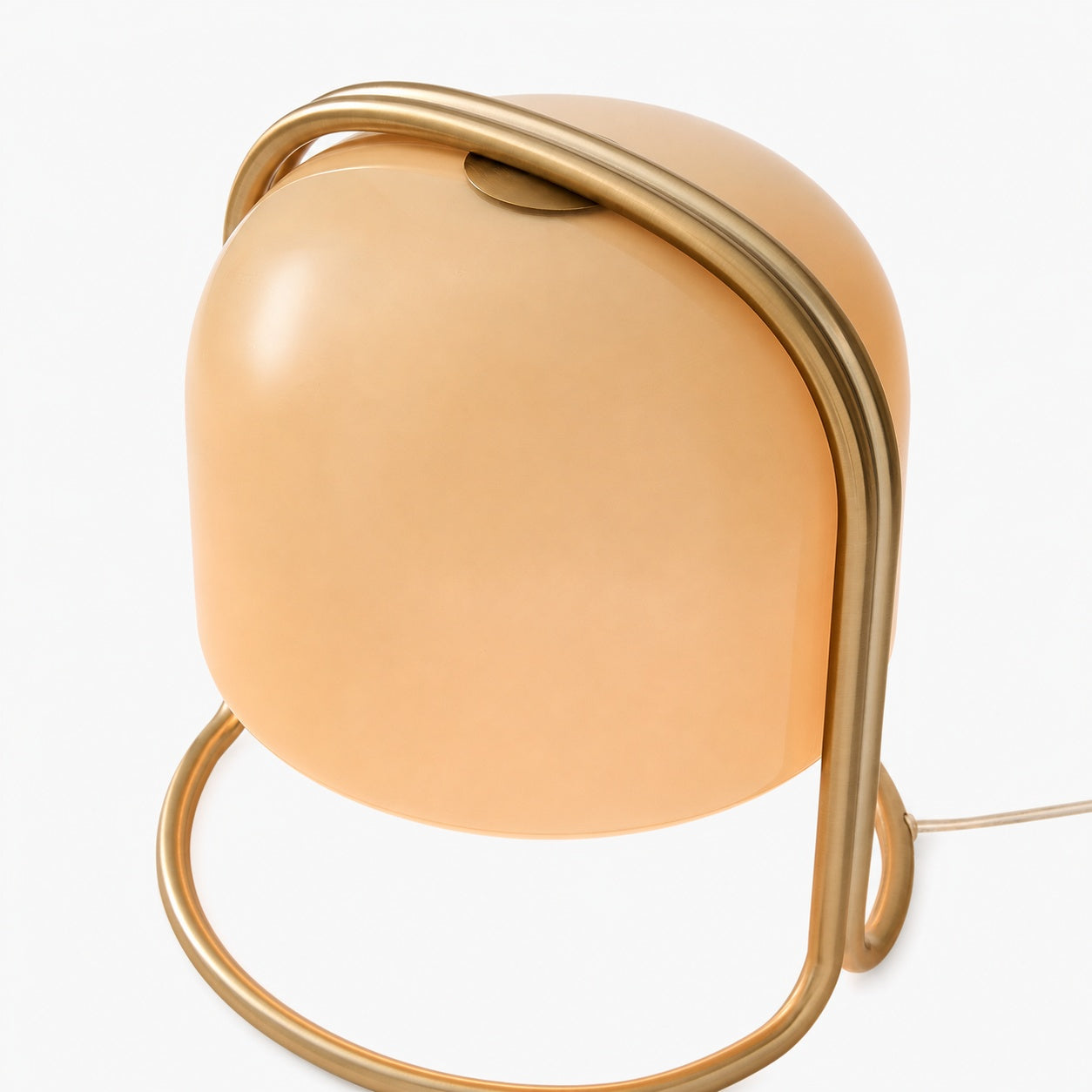 Nera Table Lamp – Elegant Curved Glass Shade – Metal Frame Style for Living Room or Bedroom