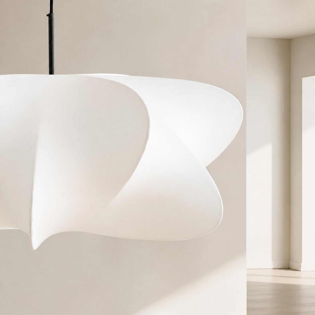 Havion Cocoon Pendant Lamp - Minimalist Polymer Shade with Adjustable Hanging