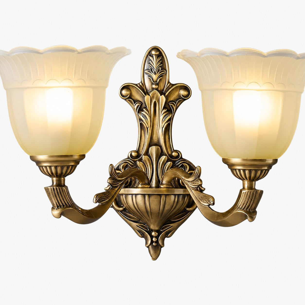 Bloom Flower Brass Sconce