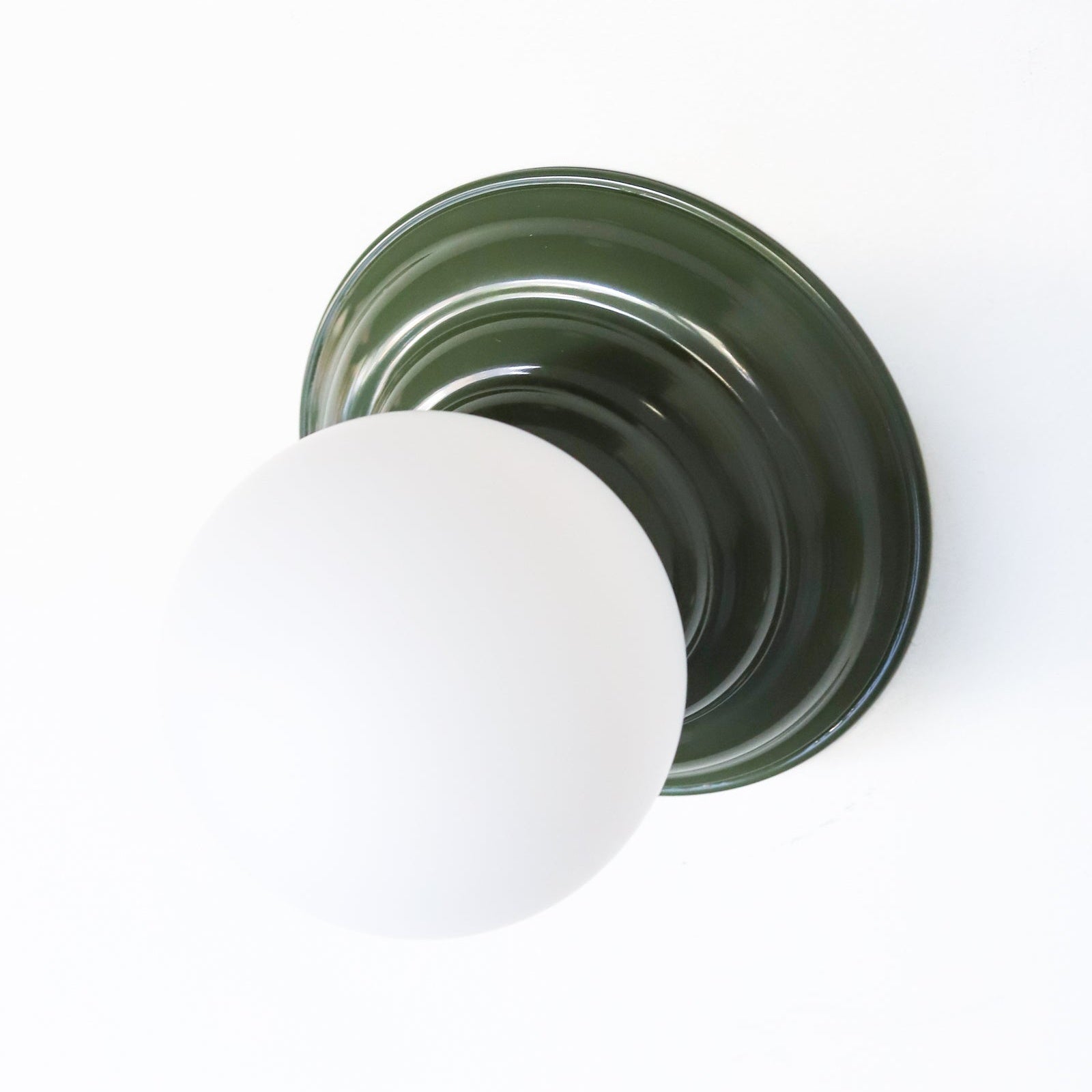 Retro Flushmount Ceiling Light or Wall Sconce - Minimalist Glass Globe