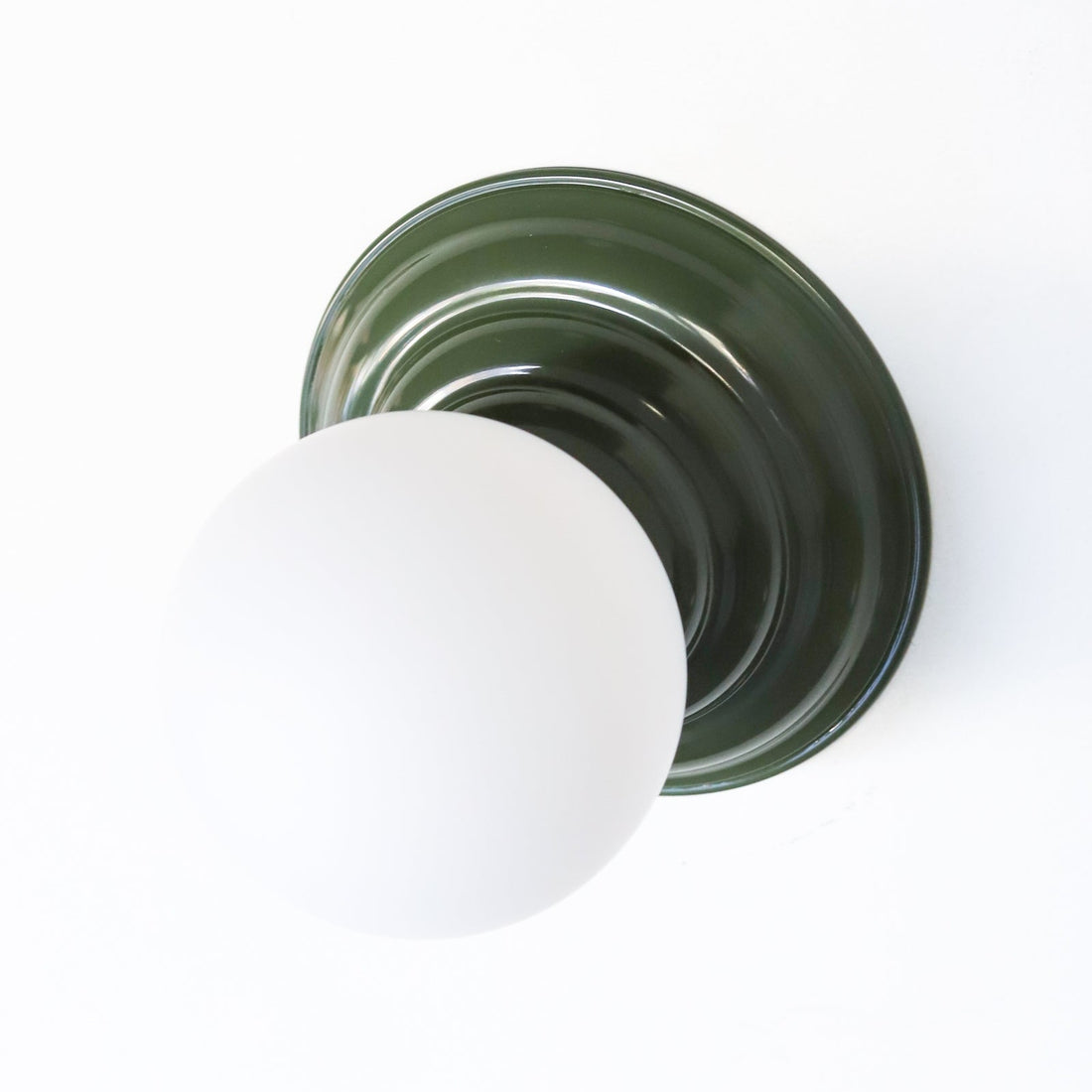 Retro Flushmount Ceiling Light or Wall Sconce - Minimalist Glass Globe