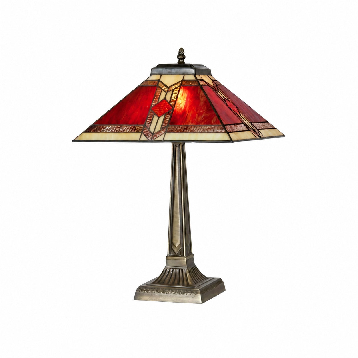 TiffStar Stained Glass Table Lamp – Vintage Style Stained Glass Suitable for Bedrooms and Living Rooms