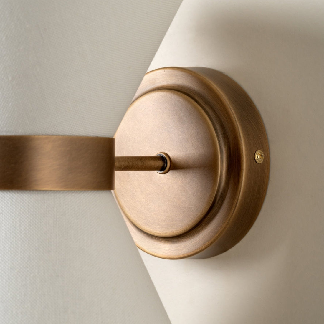 Ankora Wall Light - Bow-Tie Linen Shade Design Aged Brass Metal Sconce for Hallway