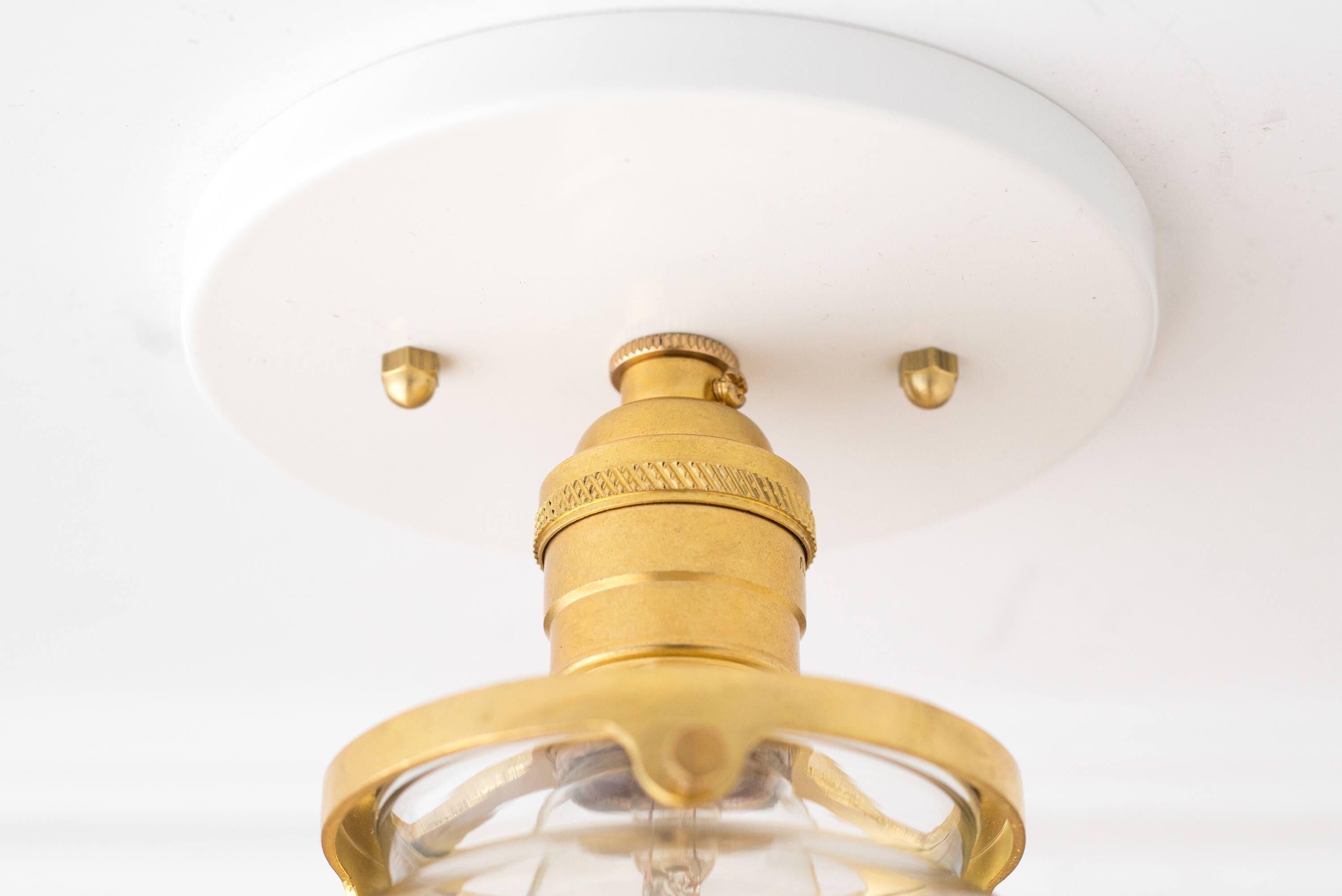 Glorica Glass Retro Globe Ceiling Light - Vintage Industrial Home Lighting