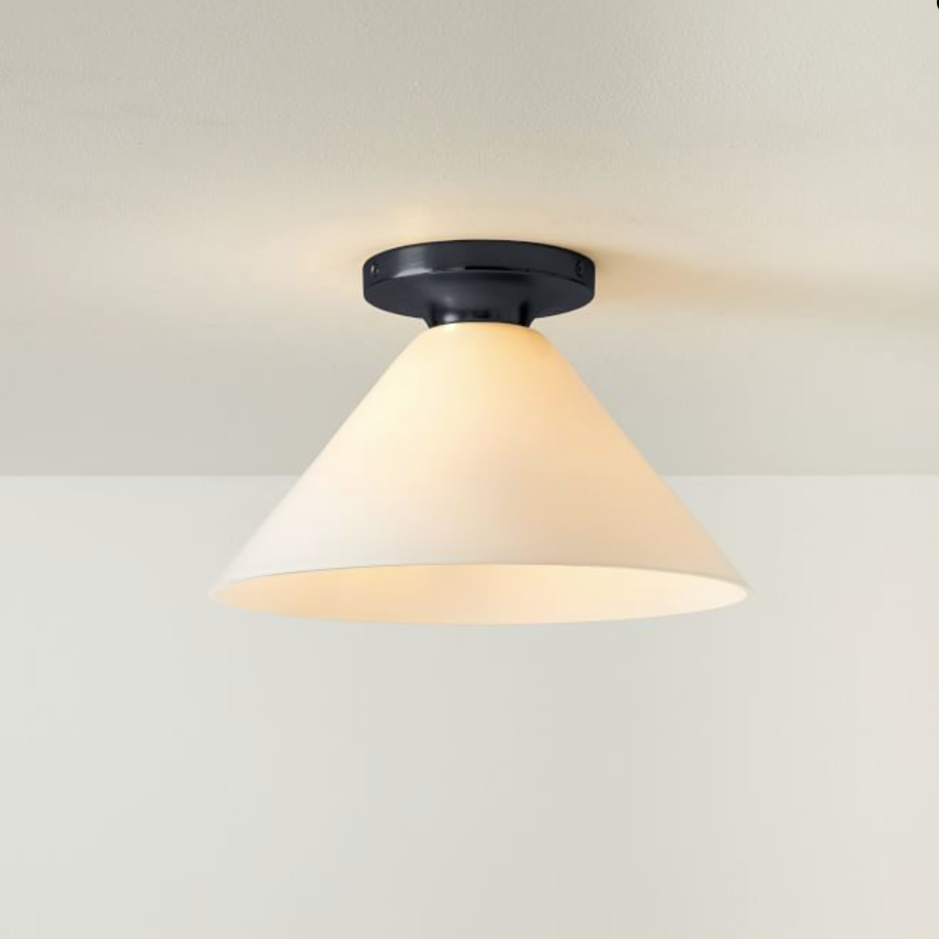 Conica Cone Flush Mount – Glass Ceiling Light for Modern Spaces