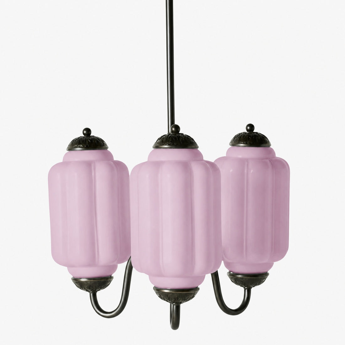 Eloise Vintage Glass Chandelier - Milk Glass Home Accent