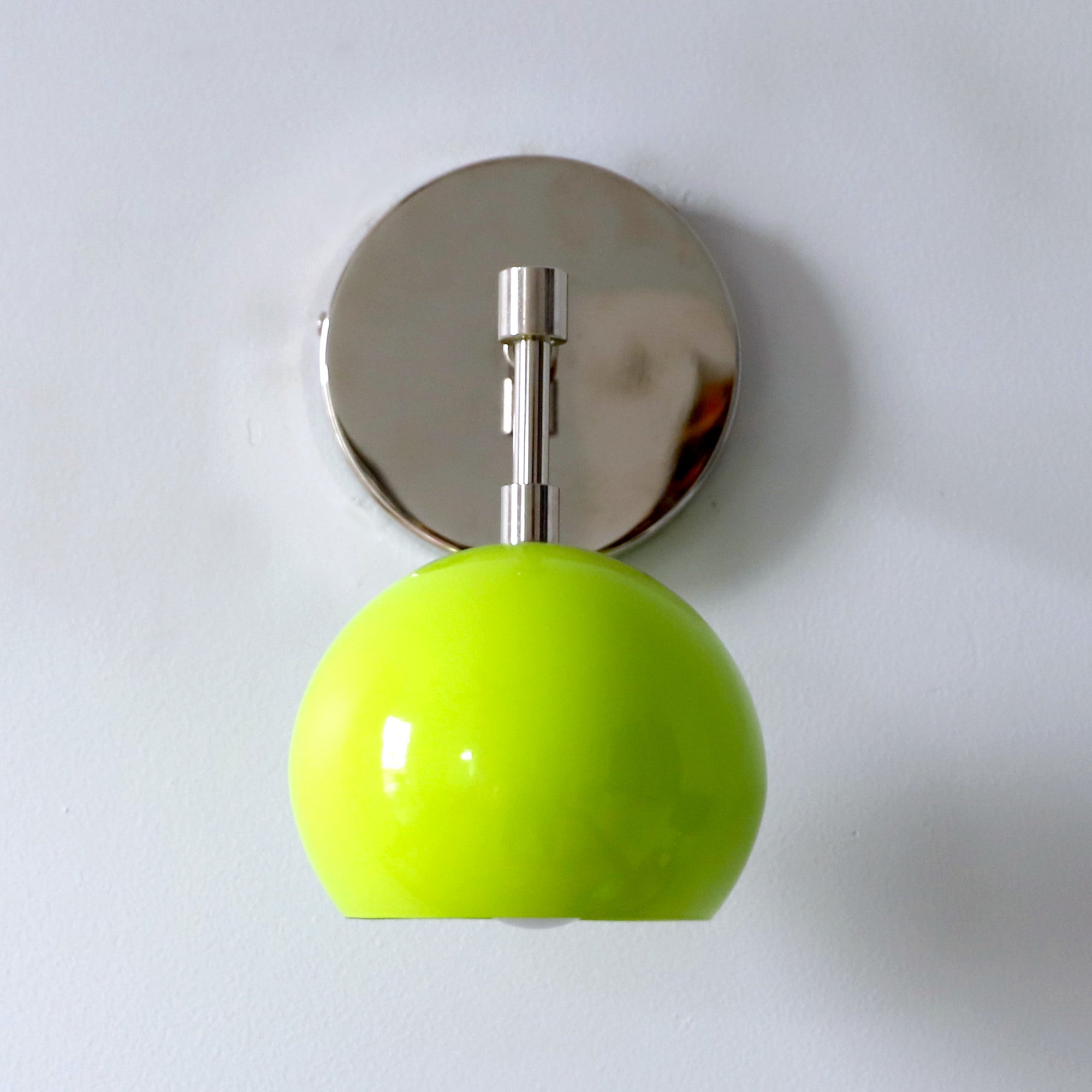 Vintage Inspired Spring Green Globe Wall Sconce