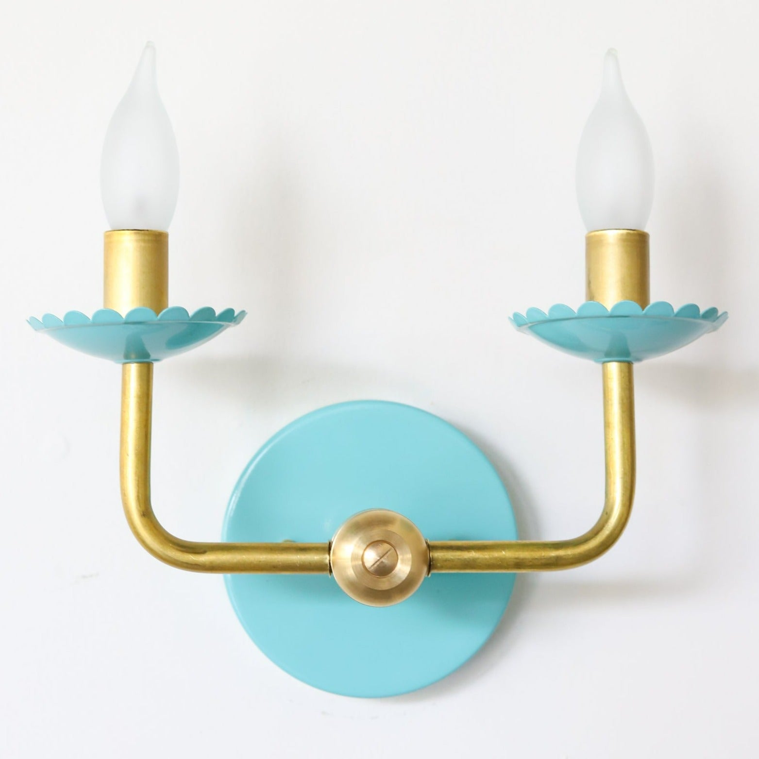 Retro Two Light Wall Sconce - Scalloped Design for Elegant Interiors