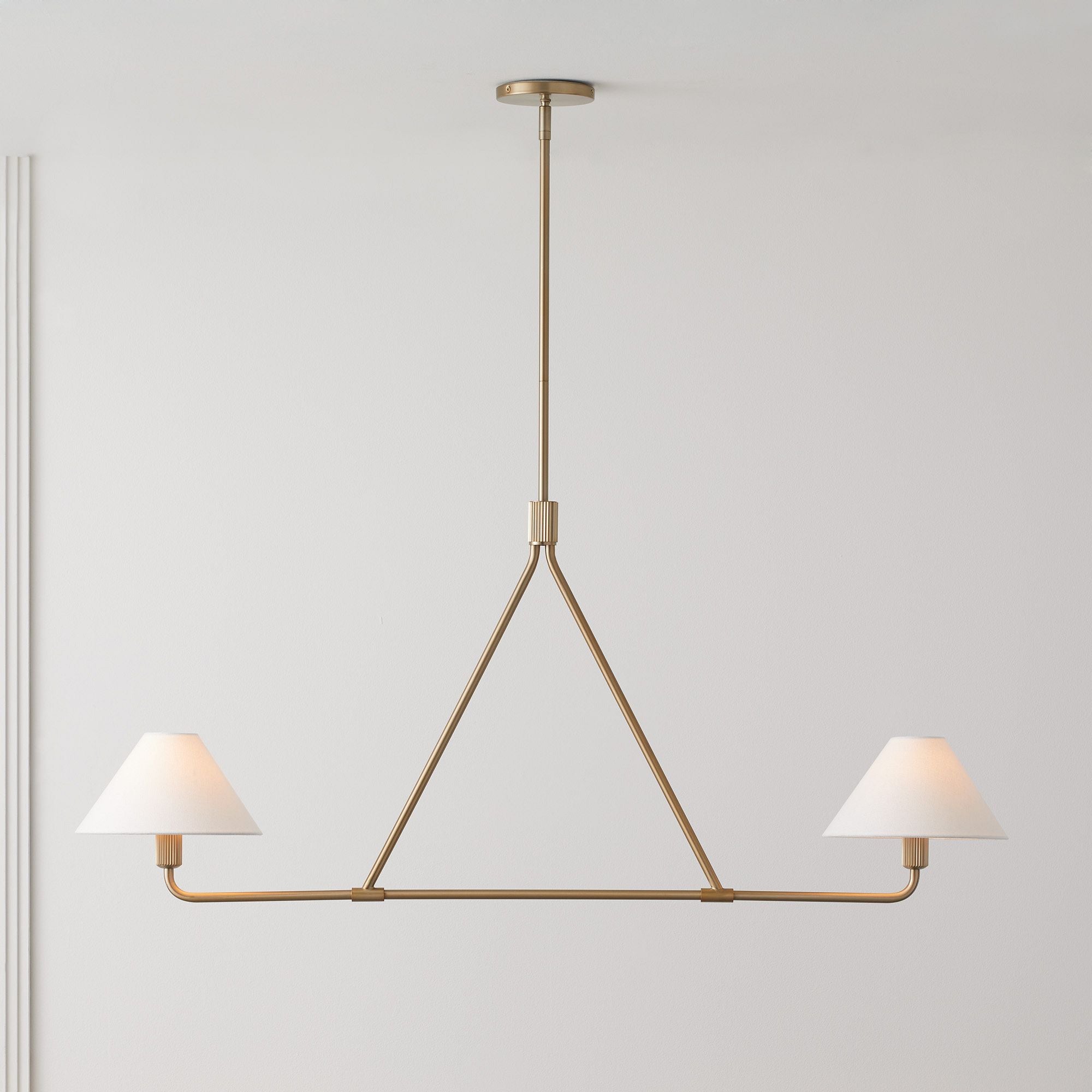 Diora Pendant Light -  Modern Metal Fixture with Linen Shades