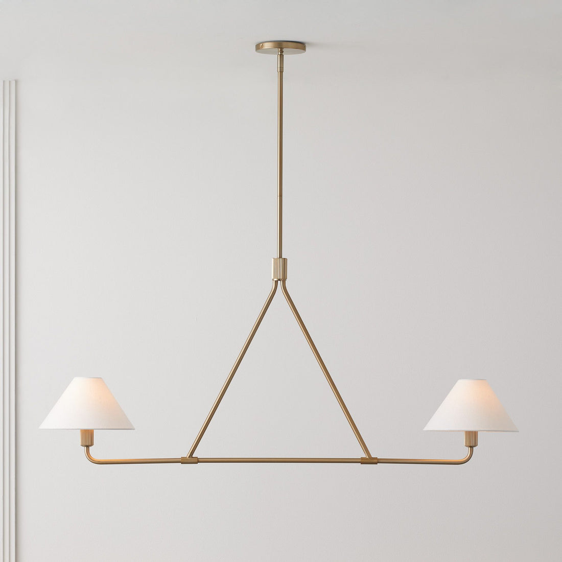 Diora Pendant Light -  Modern Metal Fixture with Linen Shades