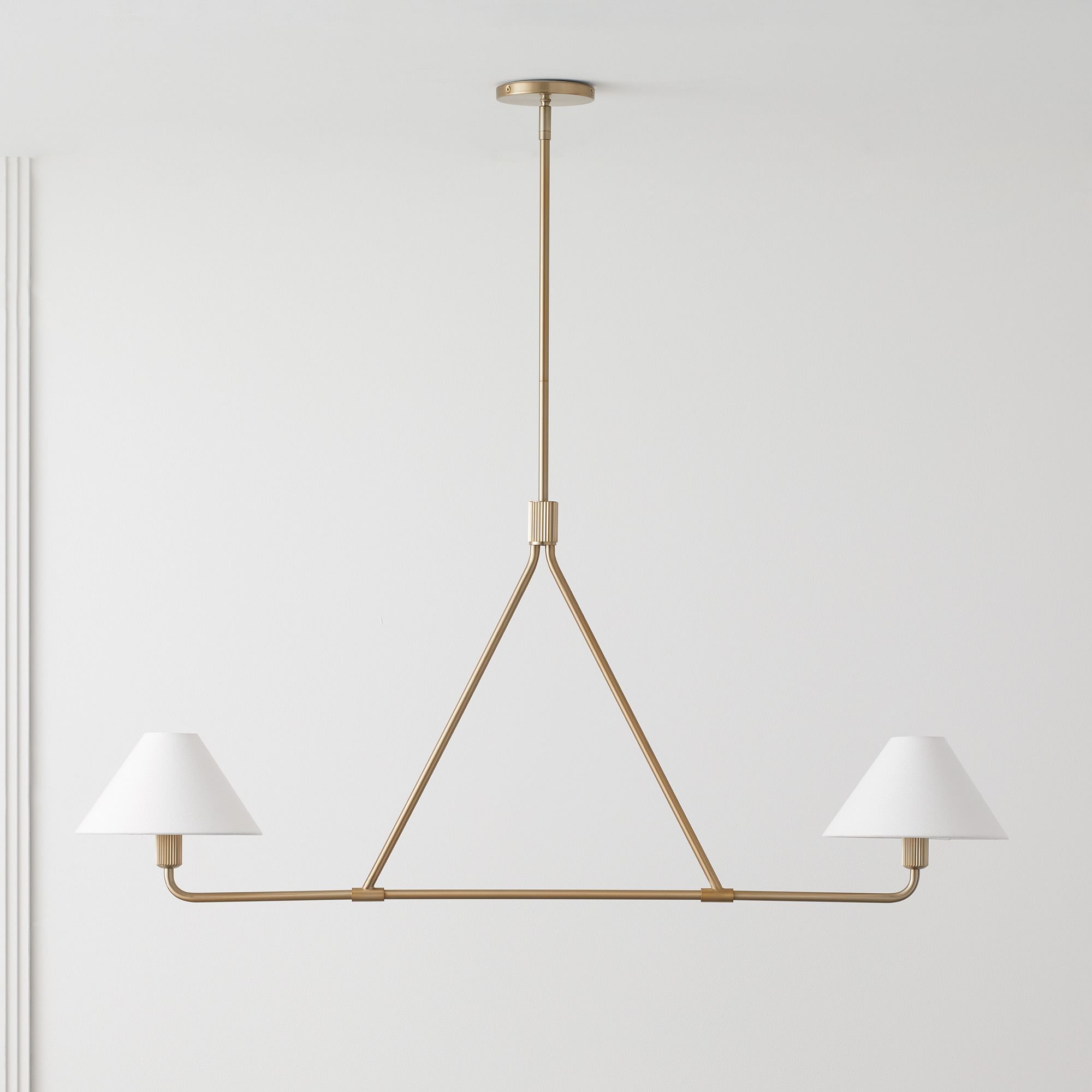 Diora Pendant Light -  Modern Metal Fixture with Linen Shades