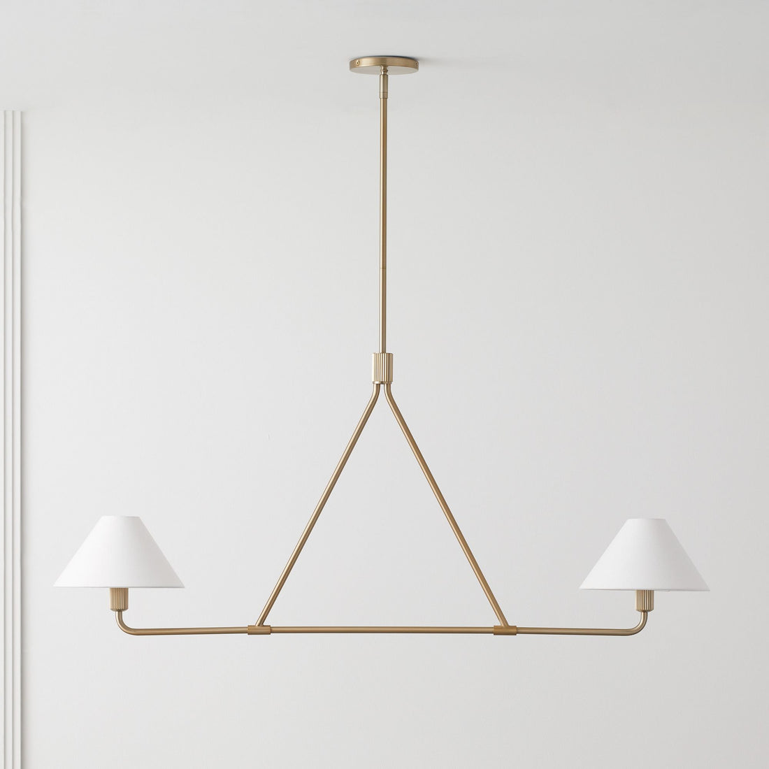 Diora Pendant Light -  Modern Metal Fixture with Linen Shades