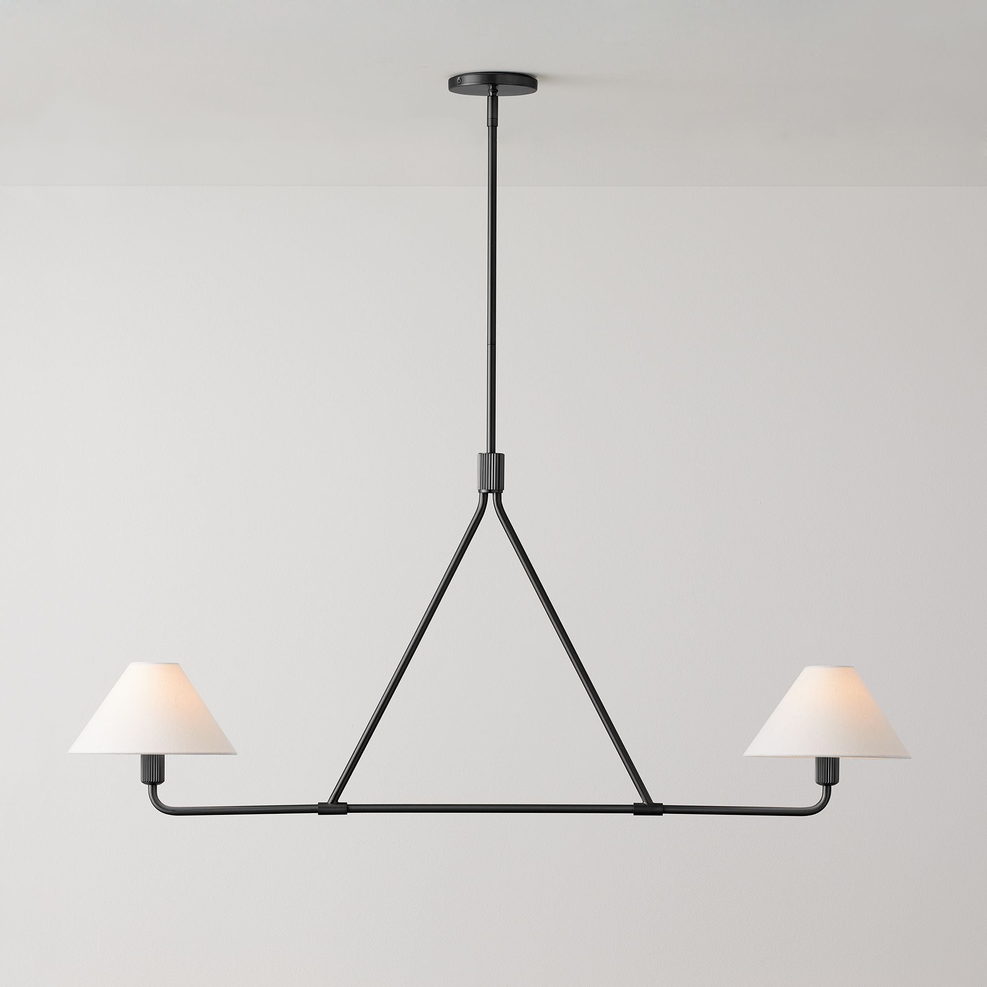 Diora Pendant Light -  Modern Metal Fixture with Linen Shades