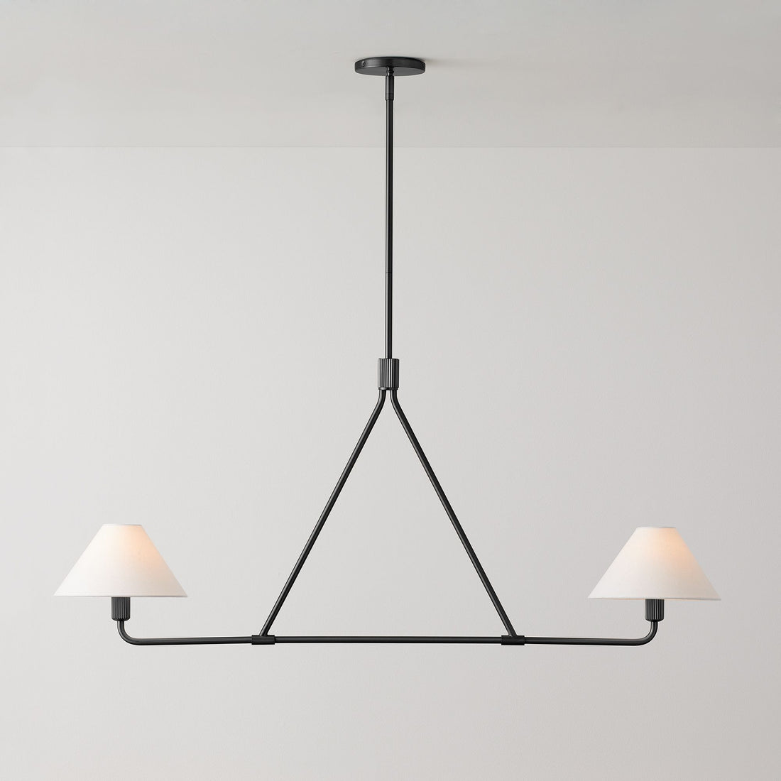 Diora Pendant Light -  Modern Metal Fixture with Linen Shades