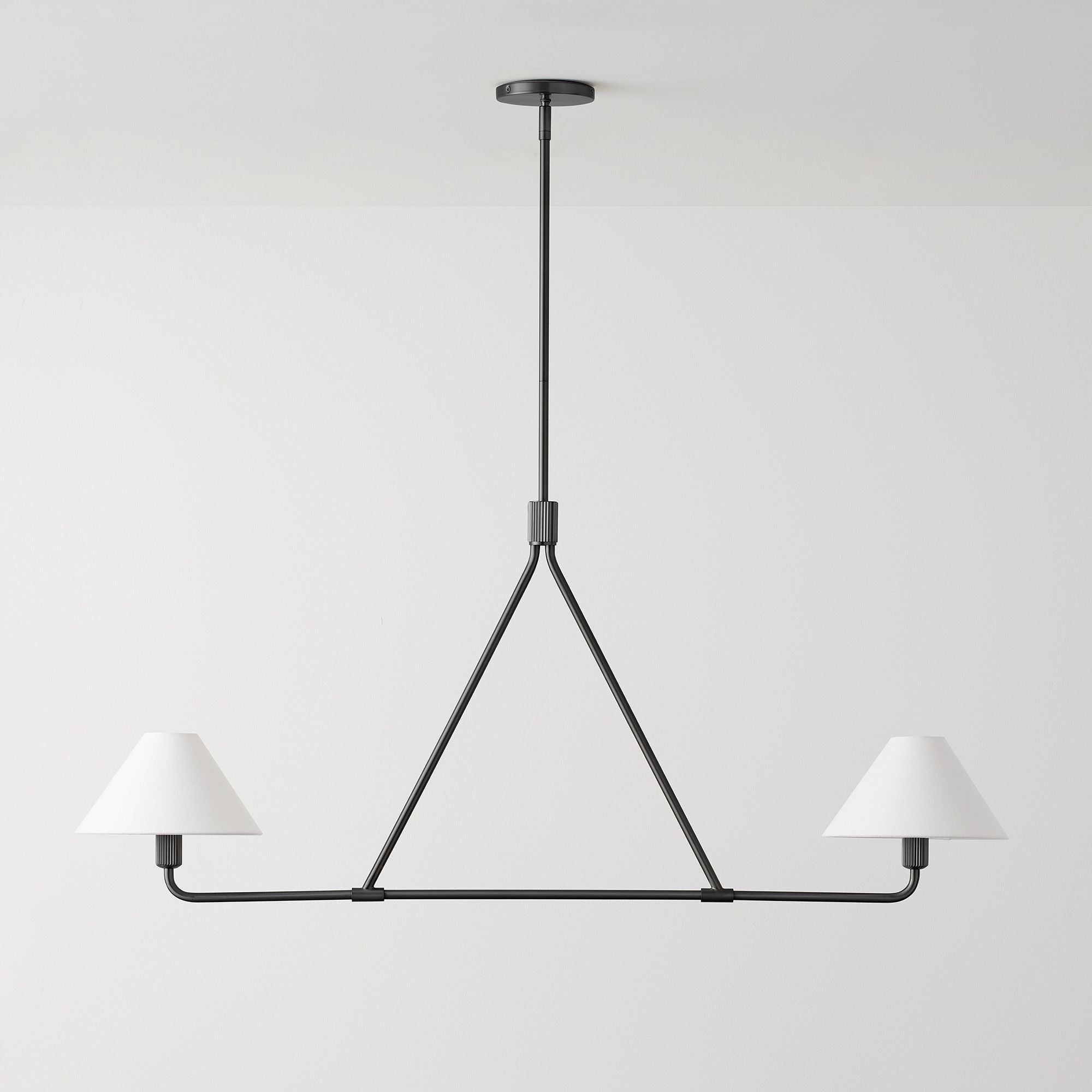 Diora Pendant Light -  Modern Metal Fixture with Linen Shades