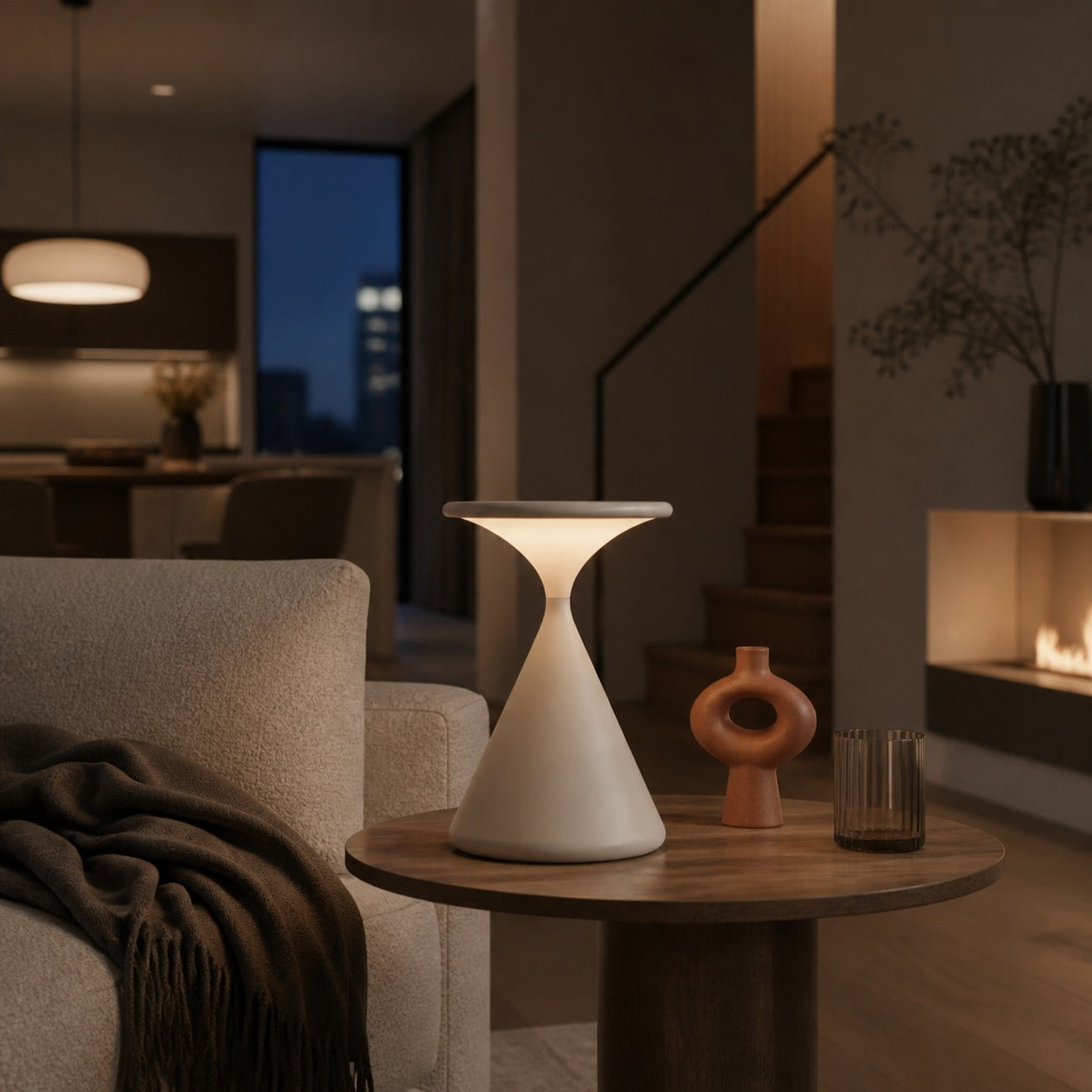 Nomade Portable LED Table Lamp – Minimal Silhouette Modern Design for Home Patio N40